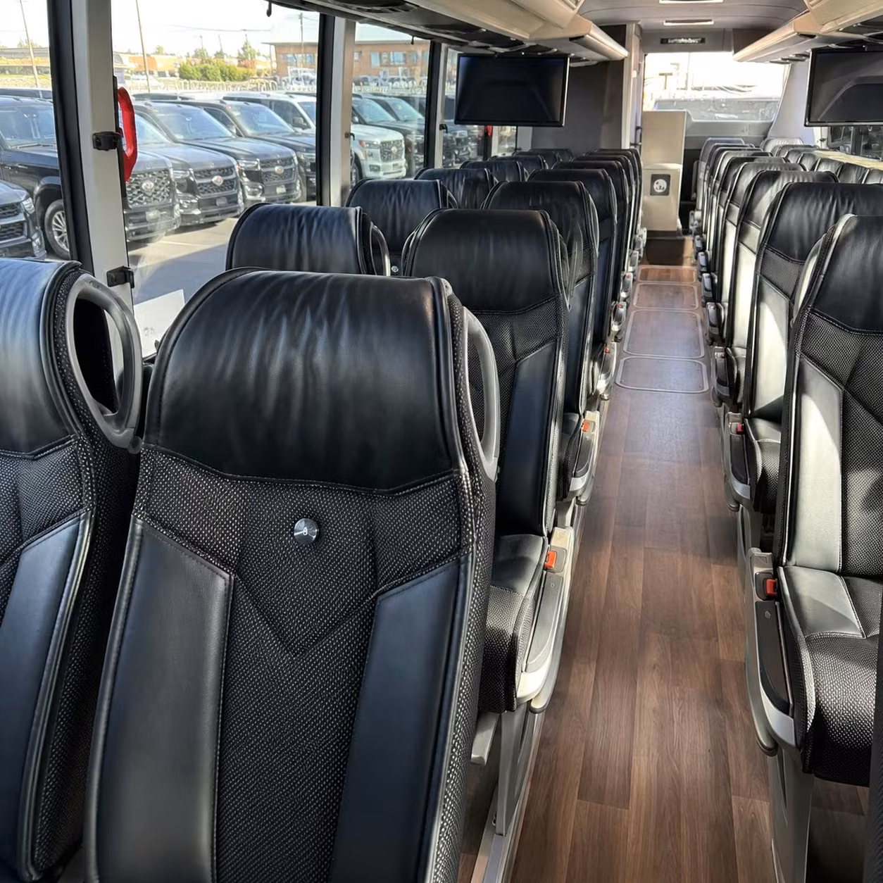 palm bay charter bus rental interior